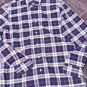 Polo Ralph Lauren Men’s Plaid Shirt - Navy and White